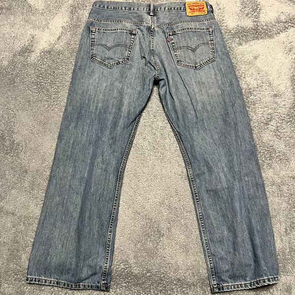 Levis 569 Denim Jeans Men 36 x30 Loose Straight Blue Denim Pants ** - Picture 3 of 12